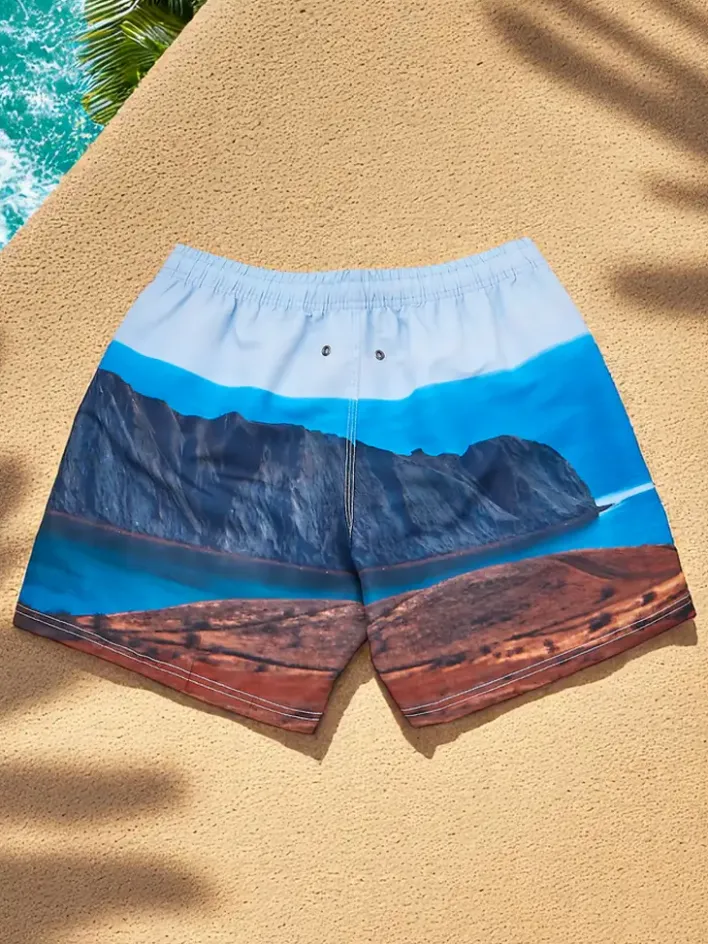 Spodnie^Royalfashion Sportowe męskie krótkie spodenki z ochronną siateczką Jasnoniebieski