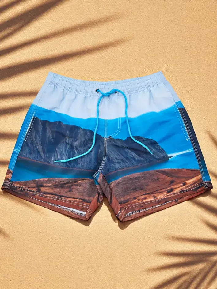 Spodnie^Royalfashion Sportowe męskie krótkie spodenki z ochronną siateczką Jasnoniebieski