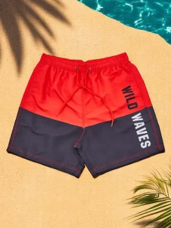 Spodnie^Royalfashion Sportowe męskie krótkie spodenki z ochronną siateczką czerwony