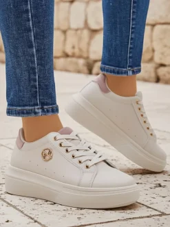 Ugc|Sneakersy^Royalfashion Sportowe sneakersy damskie Clevermood Jasny beż