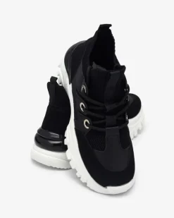 Bieganie, Ćwiczenia I Trening|Sneakersy^Royalfashion Sportowe sneakersy damskie w kolorze czarno Hasola czarny