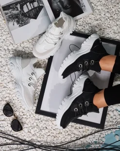 Bieganie, Ćwiczenia I Trening|Sneakersy^Royalfashion Sportowe sneakersy damskie w kolorze czarno Hasola czarny