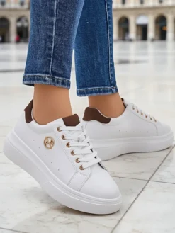 Ugc|Sneakersy^Royalfashion Sportowe sneakersy damskie Clevermood brązowy