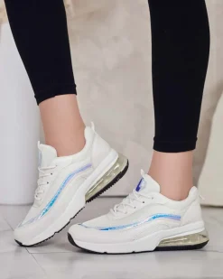 Sneakersy^Royalfashion Sportowe sneakersy damskie Oti biały