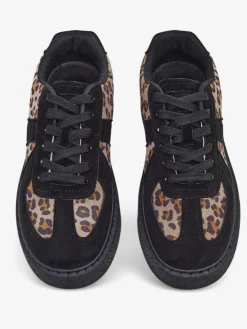 Sneakersy^Royalfashion Sportowe sneakersy damskie z printem w panterkę Big Cat czarny