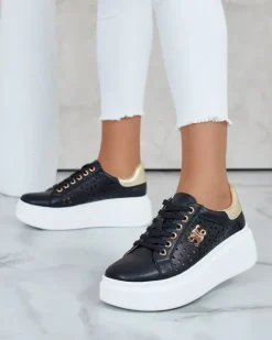 Bieganie, Ćwiczenia I Trening|Sneakersy^Royalfashion Sportowe sneakersy damskie ażurowe Jovixi czarny