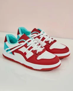 Sneakersy^Royalfashion Sportowe sneakersy damskie Tif czerwony