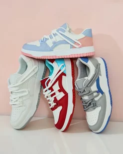 Sneakersy^Royalfashion Sportowe sneakersy damskie Tif czerwony