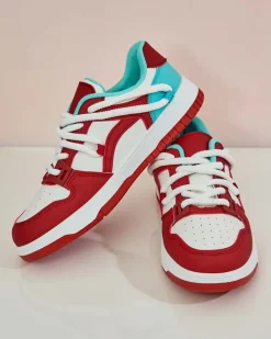 Sneakersy^Royalfashion Sportowe sneakersy damskie Tif czerwony