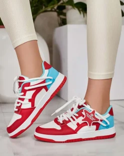 Sneakersy^Royalfashion Sportowe sneakersy damskie Tif czerwony