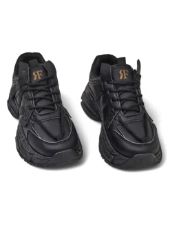 Ugc|Sneakersy^Royalfashion Sportowe sneakersy damskie na grubszej podeszwie Quensi czarny