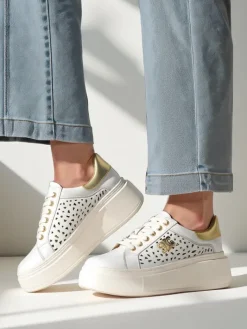 Sneakersy|Bieganie, Ćwiczenia I Trening^Royalfashion Sportowe sneakersy damskie ażurowe Jovixi biały