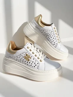 Sneakersy|Bieganie, Ćwiczenia I Trening^Royalfashion Sportowe sneakersy damskie ażurowe Jovixi biały