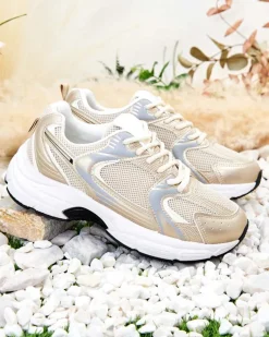 Bieganie, Ćwiczenia I Trening|Sneakersy^Royalfashion Sportowe sneakersy damskie Telio złoty
