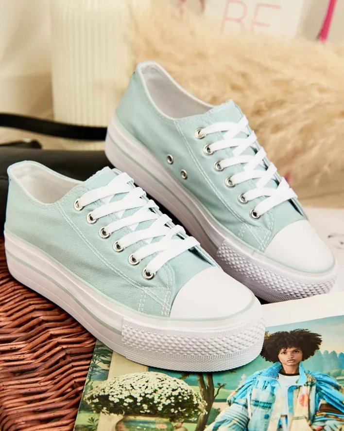 Trampki^Royalfashion Sportowe trampki damskie Tamissa zielony