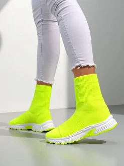 Sneakersy^Royalfashion Sportowe wysokie sneakersy damskie Leriot zielony