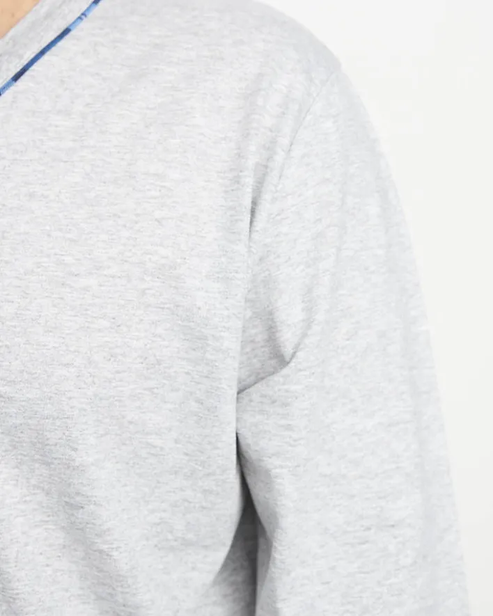 Piżamy^Royalfashion Szara piżama męska zapinana na guziki gołębi szary