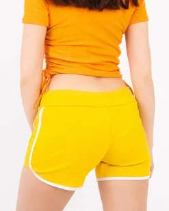 Szorty|Krótkie Spodenki^Royalfashion Żółte damskie sportowe krótkie spodenki żółty