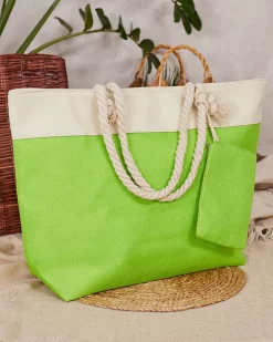 Torebki Shoppers^Royalfashion Tkaninowa torba w wakacyjny wzór na ramię zielony