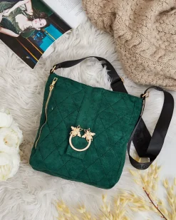 Torebki Shoppers^Royalfashion Torebka damska pikowana zielony