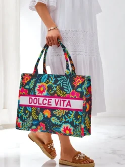 Materiałowe^Royalfashion Torebka materiałowa Dolce Vita Mood czarny