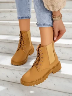 Trapery|Botki Z Delikatnym Ociepleniem^Royalfashion Trapery damskie Sanner Camel