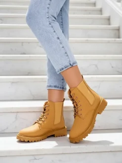 Trapery|Botki Z Delikatnym Ociepleniem^Royalfashion Trapery damskie Sanner Camel