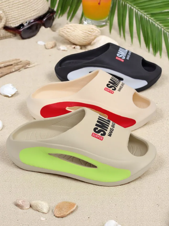 Klapki|Klapki Płaskie^Royalfashion Uniwersalne gumowe klapki Super Smile gołębi szary