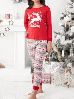 Bielizna|Piżamy^Royalfashion Świąteczna dziecięca piżama z printem