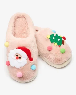 Kapcie^Royalfashion Świąteczne damskie kapcie w kolorze m Fertemse różowy