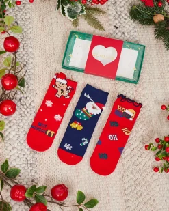 Skarpetki^Royalfashion Świąteczne dziecięce skarpetki w pudełku 3/pak