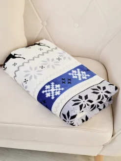 Koce^Royalfashion Świąteczny koc narzutka 160x200 Wielokolorowe