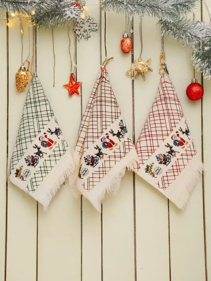 Ściereczki^Royalfashion Świąteczny komplet 3 ściereczek kuchennych