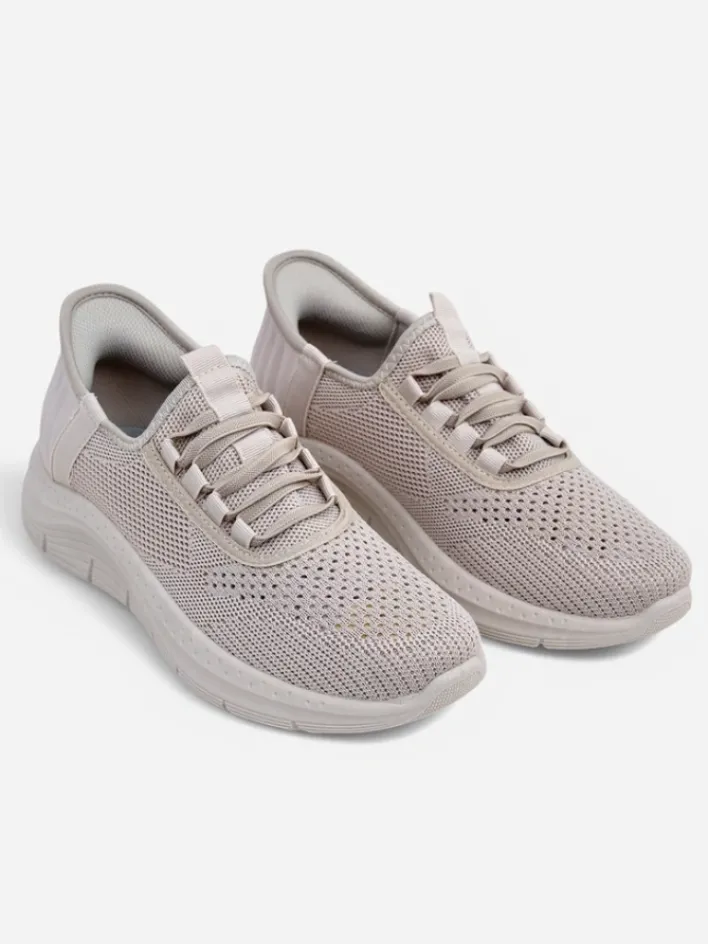 Ugc|Bieganie, Ćwiczenia I Trening^Royalfashion Wsuwane damskie materiałowe buty sportowe Arrate beżowy