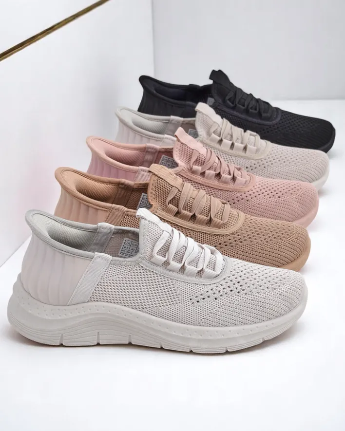 Ugc|Bieganie, Ćwiczenia I Trening^Royalfashion Wsuwane damskie materiałowe buty sportowe Arrate beżowy