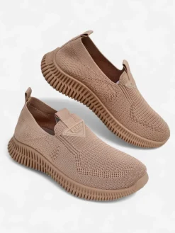 Sportowe|Bieganie, Ćwiczenia I Trening^Royalfashion Wsuwane damskie materiałowe buty sportowe Serra jasny brązowy