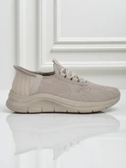 Ugc|Bieganie, Ćwiczenia I Trening^Royalfashion Wsuwane damskie materiałowe buty sportowe Arrate beżowy