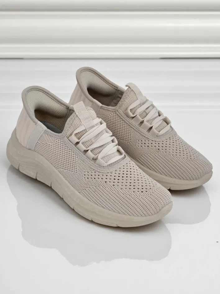 Ugc|Bieganie, Ćwiczenia I Trening^Royalfashion Wsuwane damskie materiałowe buty sportowe Arrate beżowy