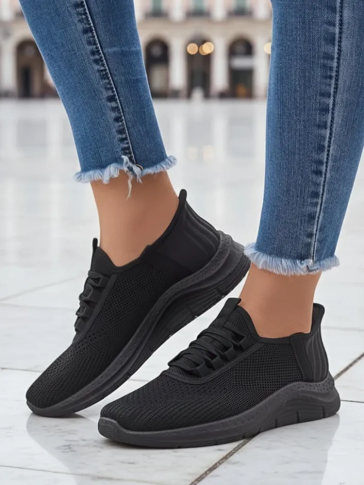 Ugc|Bieganie, Ćwiczenia I Trening^Royalfashion Wsuwane damskie materiałowe buty sportowe Arrate czarny