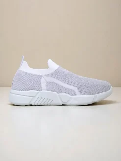 Sportowe|Bieganie, Ćwiczenia I Trening^Royalfashion Wsuwane damskie materiałowe buty sportowe Vena biały