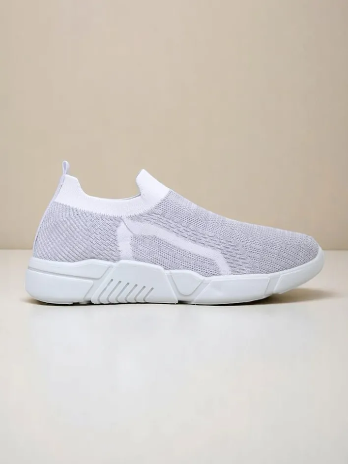 Sportowe|Bieganie, Ćwiczenia I Trening^Royalfashion Wsuwane damskie materiałowe buty sportowe Vena biały