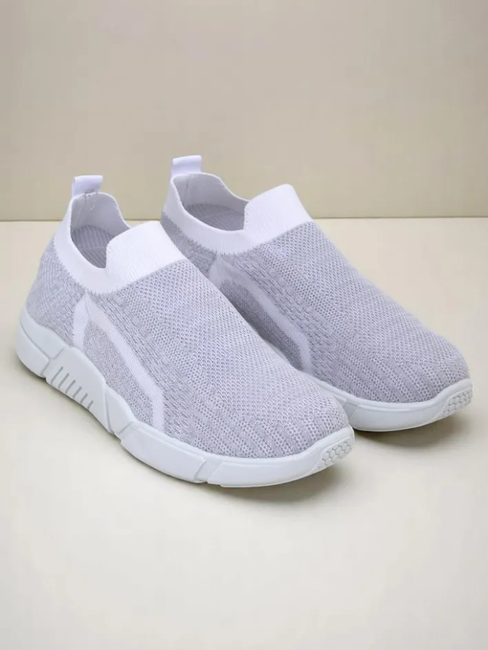 Sportowe|Bieganie, Ćwiczenia I Trening^Royalfashion Wsuwane damskie materiałowe buty sportowe Vena biały