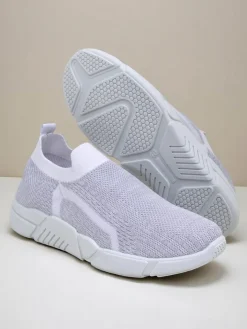 Sportowe|Bieganie, Ćwiczenia I Trening^Royalfashion Wsuwane damskie materiałowe buty sportowe Vena biały