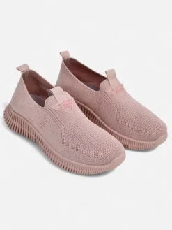 Sportowe|Bieganie, Ćwiczenia I Trening^Royalfashion Wsuwane damskie materiałowe buty sportowe Serra różowy