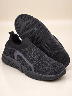 Sportowe|Bieganie, Ćwiczenia I Trening^Royalfashion Wsuwane damskie materiałowe buty sportowe Vena czarny