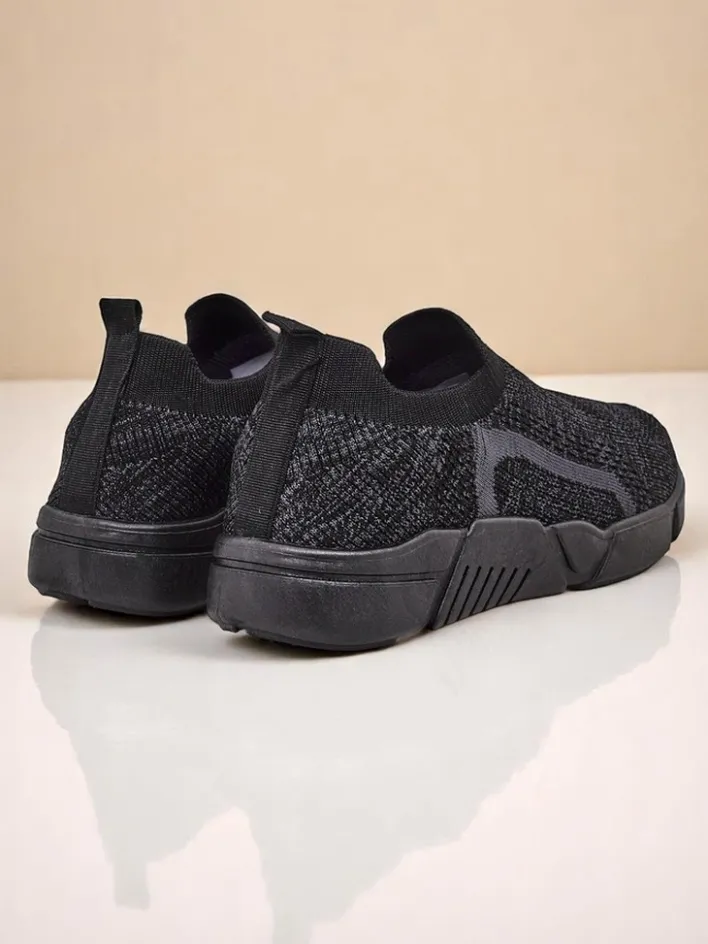 Sportowe|Bieganie, Ćwiczenia I Trening^Royalfashion Wsuwane damskie materiałowe buty sportowe Vena czarny