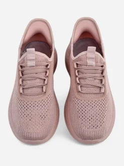 Ugc|Bieganie, Ćwiczenia I Trening^Royalfashion Wsuwane damskie materiałowe buty sportowe Arrate różowy