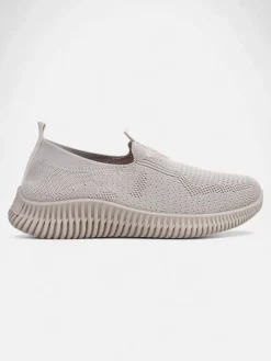 Sportowe|Bieganie, Ćwiczenia I Trening^Royalfashion Wsuwane damskie materiałowe buty sportowe Serra beżowy