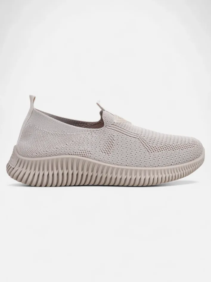 Sportowe|Bieganie, Ćwiczenia I Trening^Royalfashion Wsuwane damskie materiałowe buty sportowe Serra beżowy