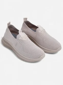 Sportowe|Bieganie, Ćwiczenia I Trening^Royalfashion Wsuwane damskie materiałowe buty sportowe Serra beżowy